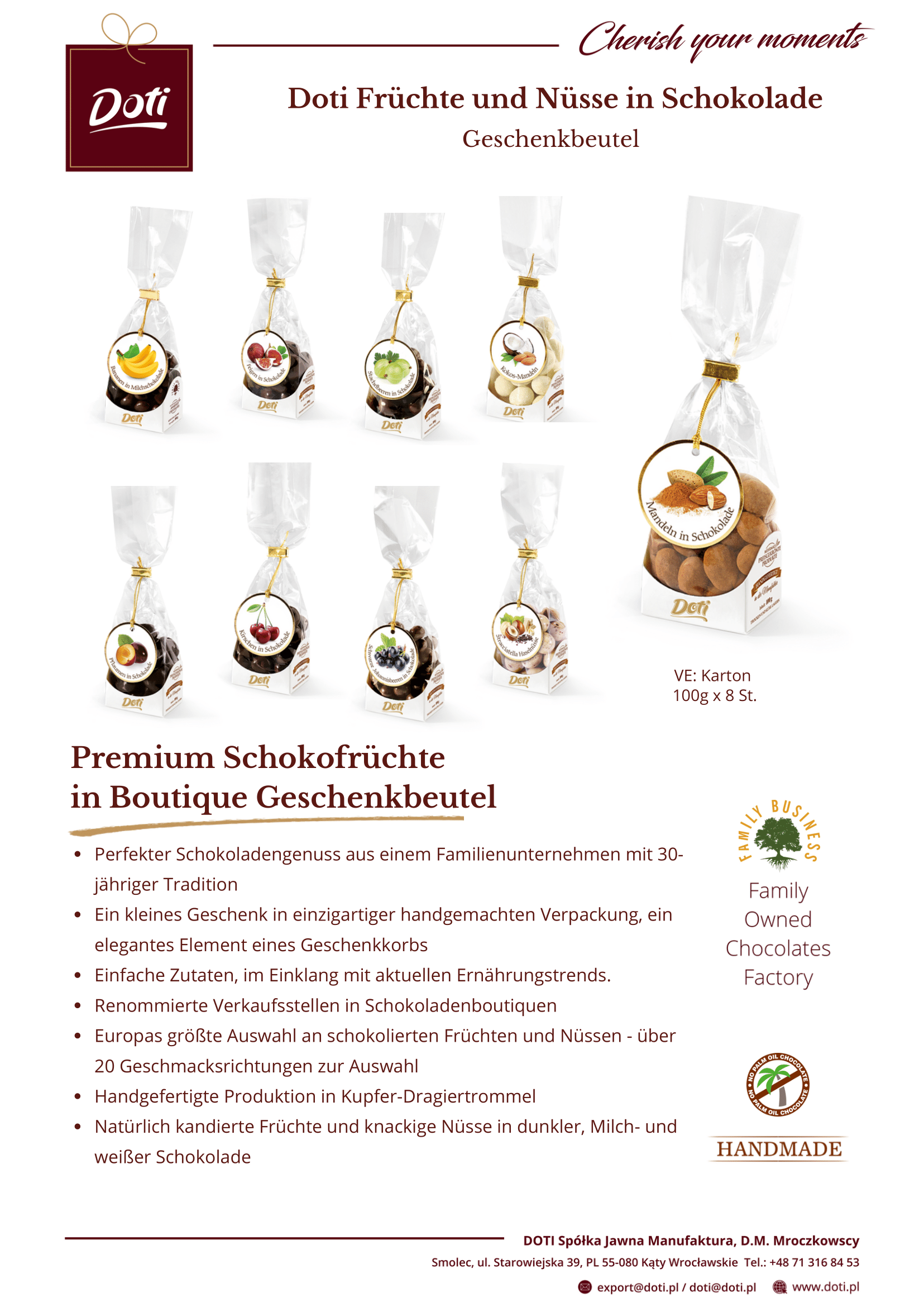 Doti Schoko Früchte & Nüsse Geschenkbeutel