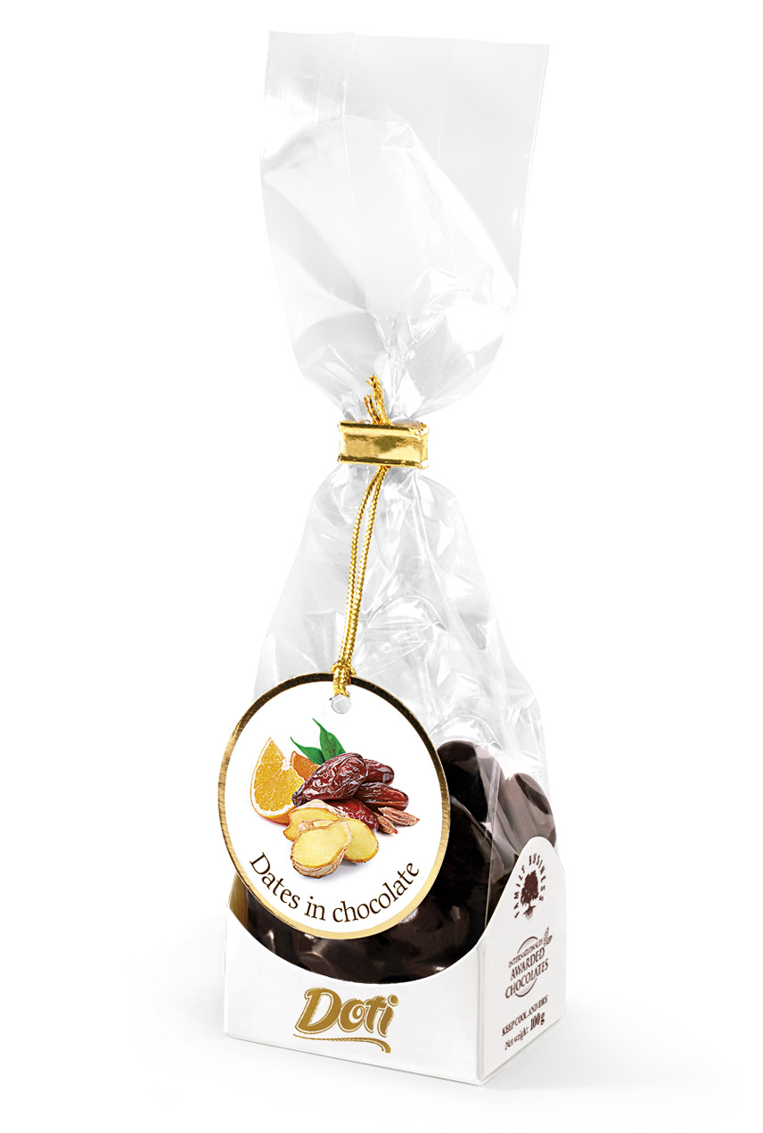 Dates in Chocolate 100g GIFT BAG
