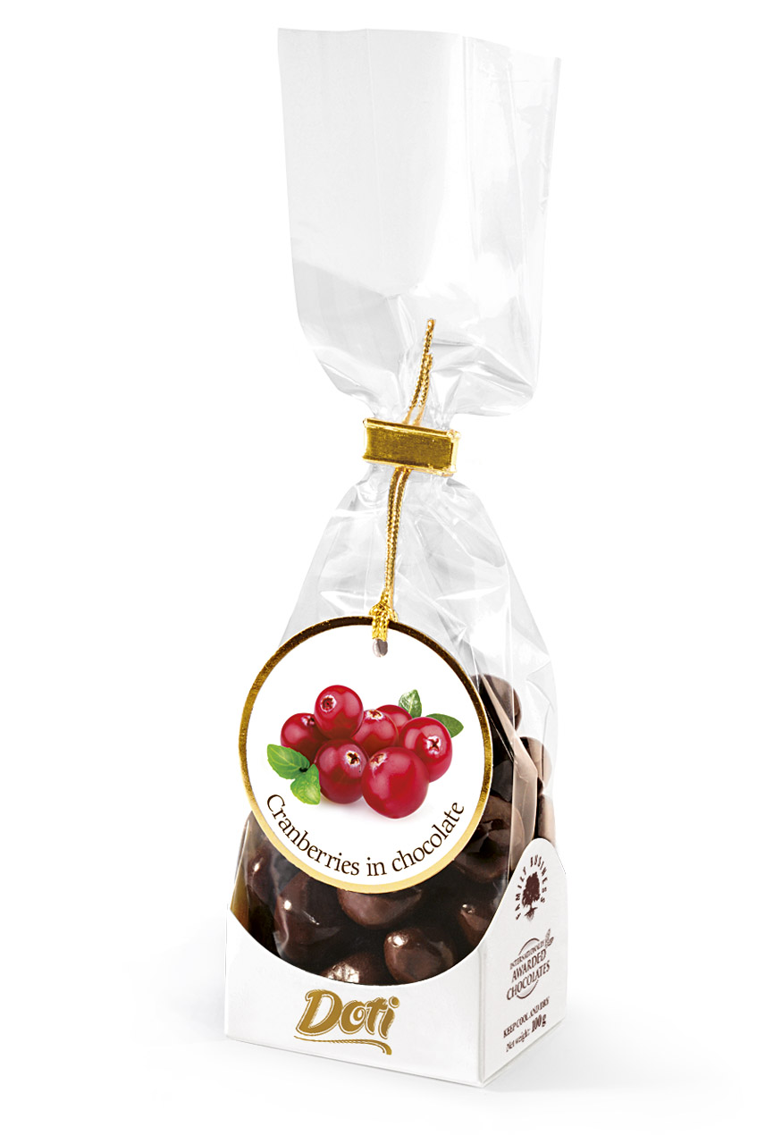 Cranberries in Chocolate 100g GIFT BAG