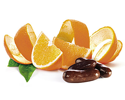 Orangenschalen in Schokolade - neue sachet